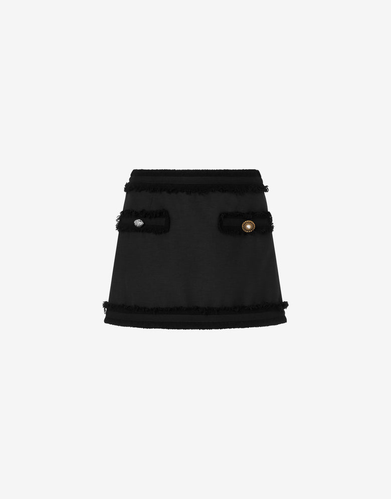 Minifalda de bouclé elástico Negro Moschino 4