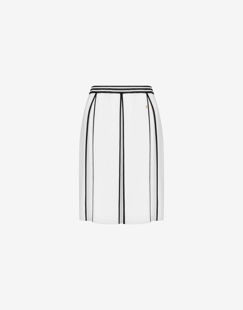 Falda de punto elástico Blanco Moschino 4