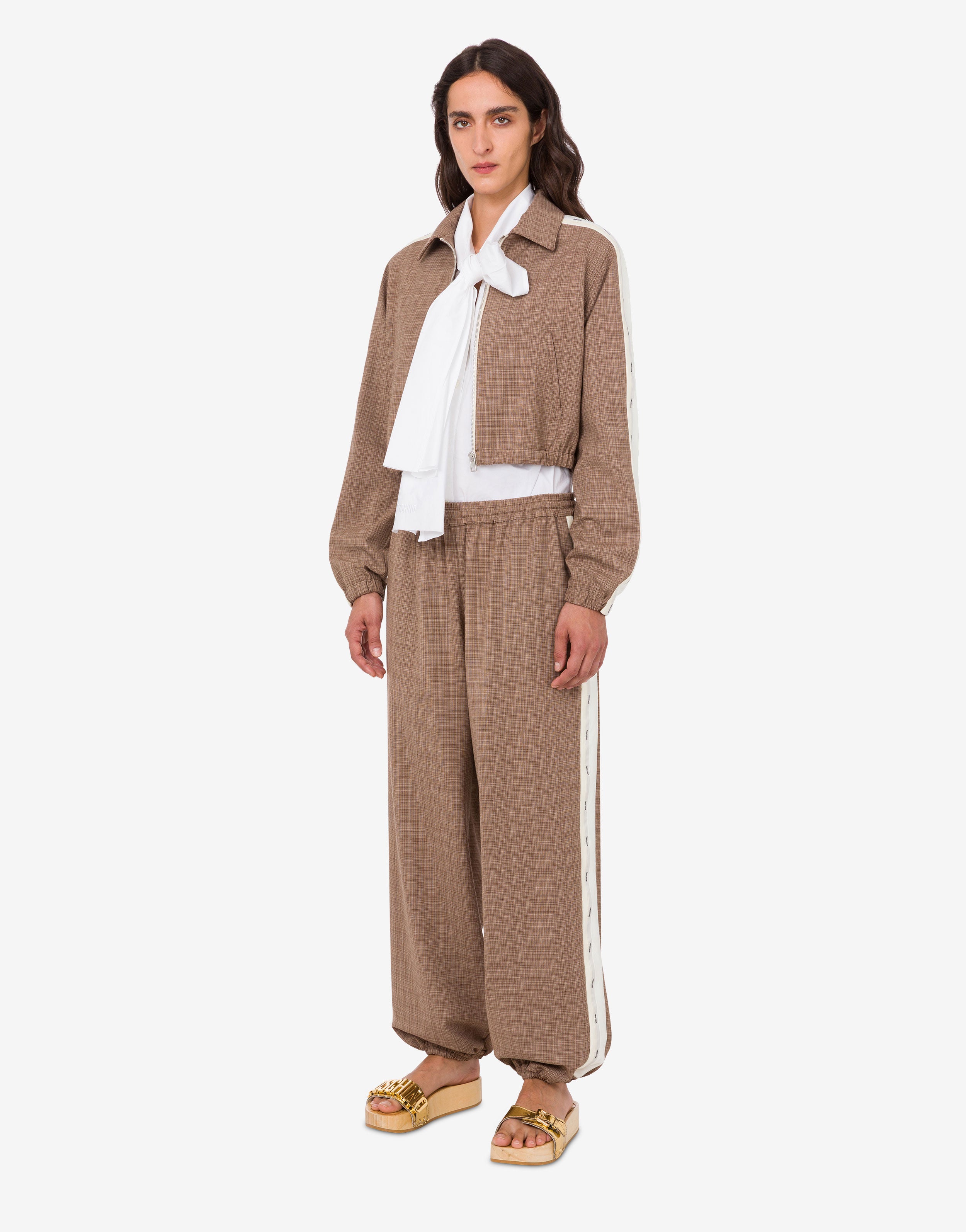 Pantalón de paño de mezcla de lana elástica