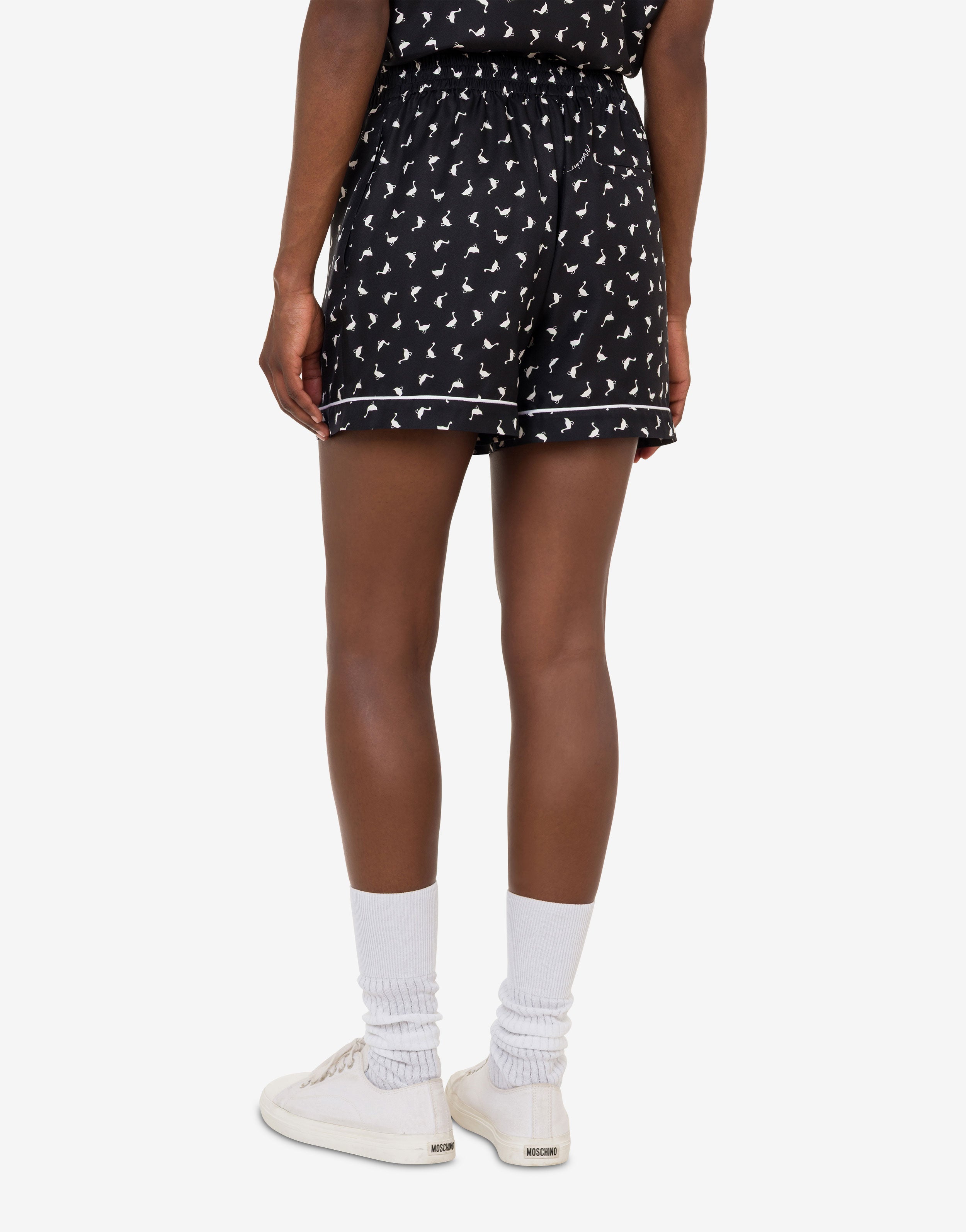 Goose silk shorts | Moschino