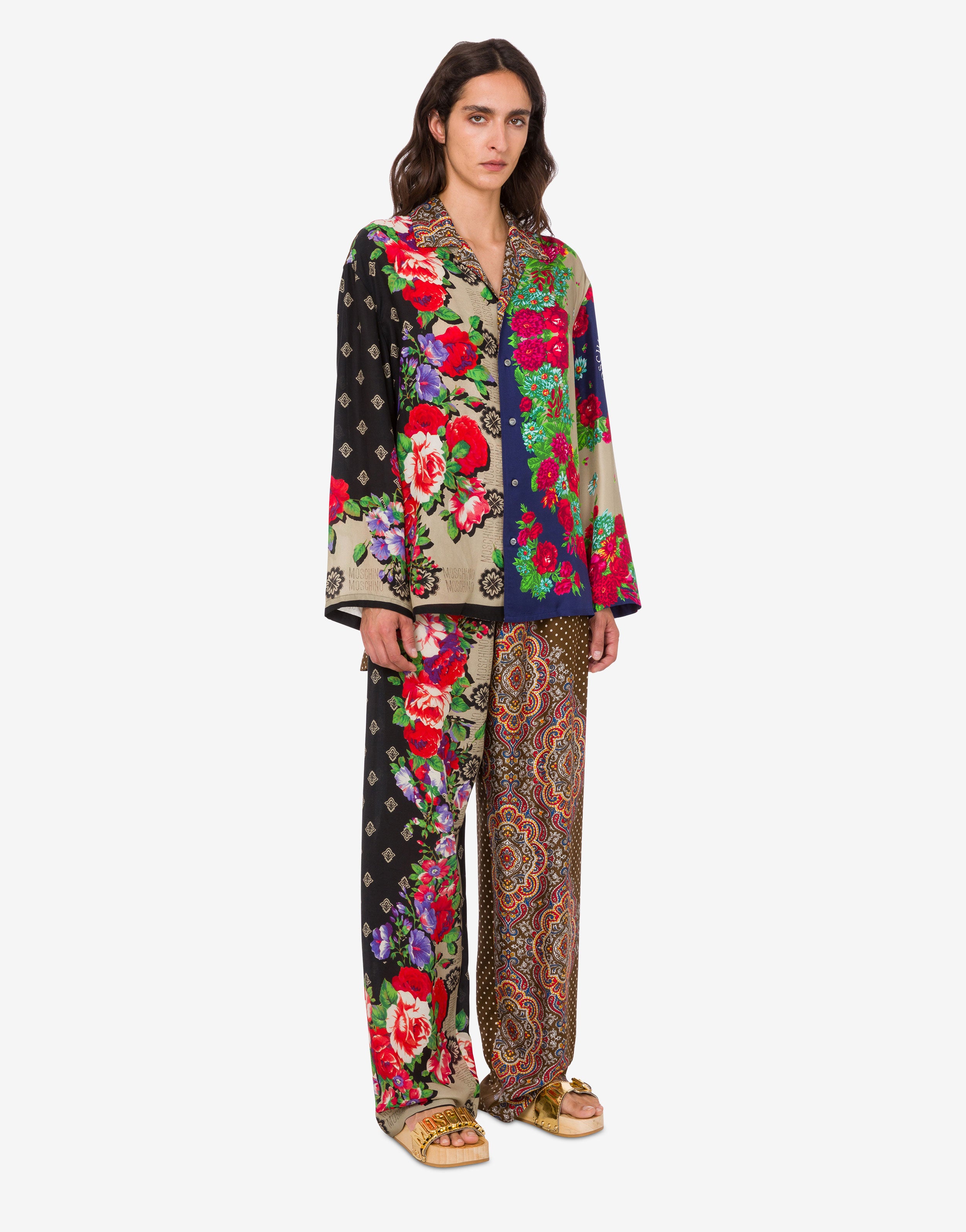 Printed silk pants | Moschino