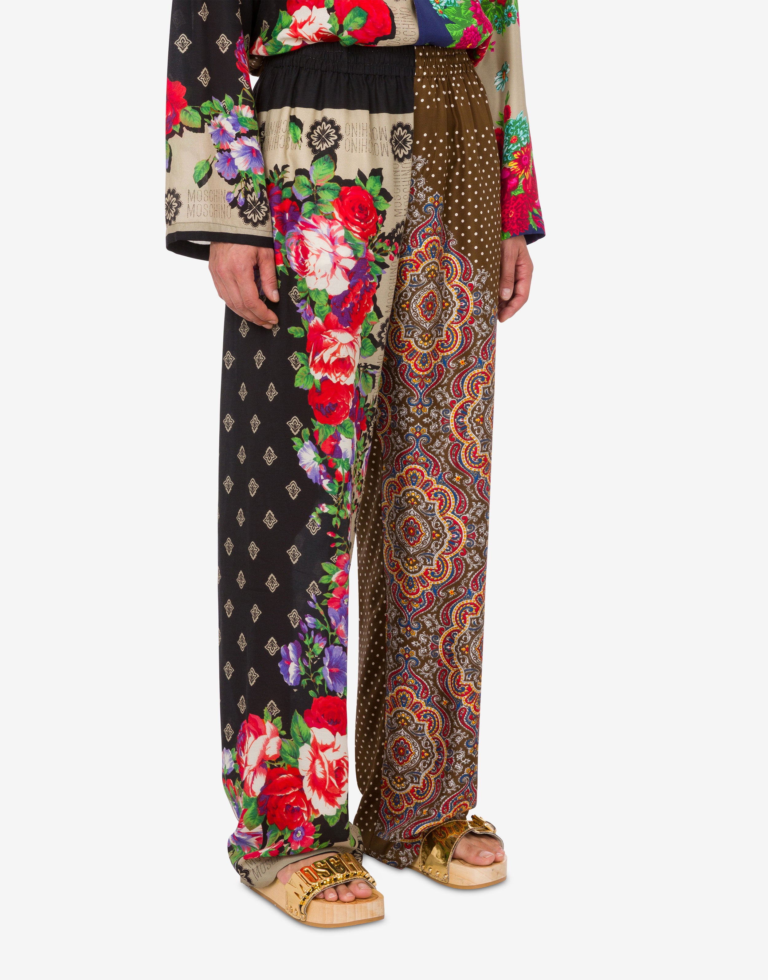 Printed silk pants | Moschino