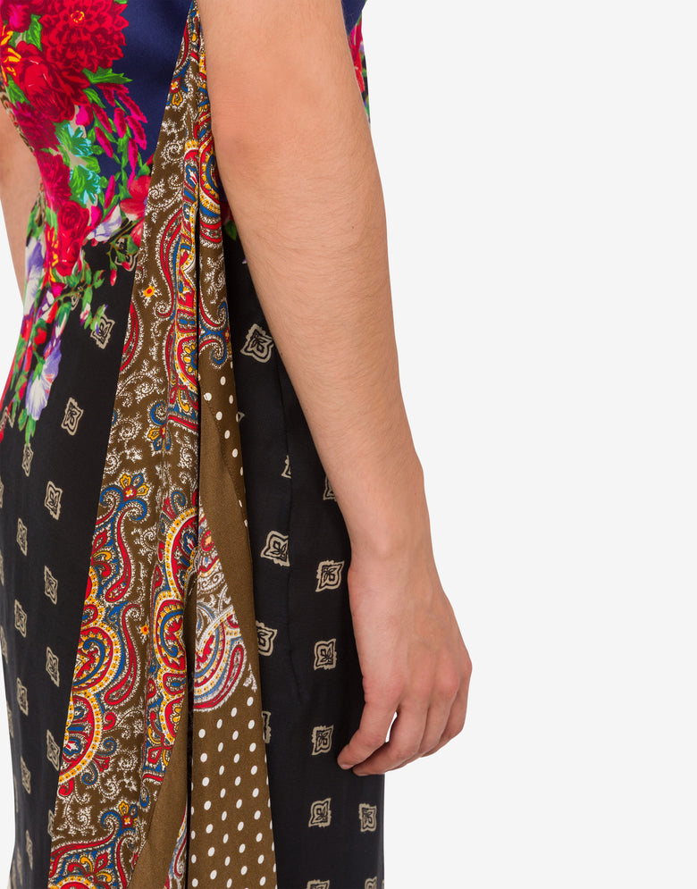 印花真丝连衣裙 彩色 Moschino 2