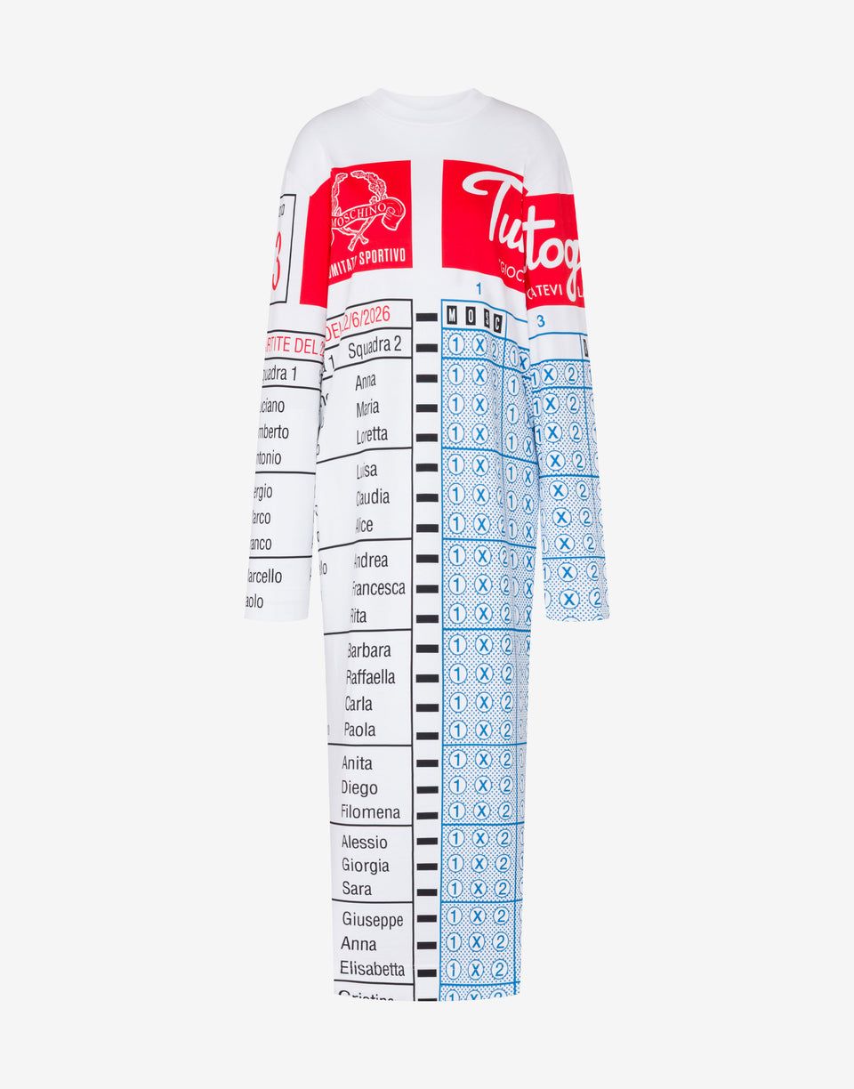 印花厚棉布连衣裙 白色 Moschino 0