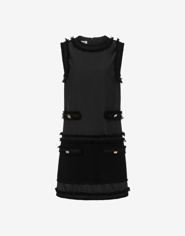 弹力包边连衣裙 黑色 Moschino 0