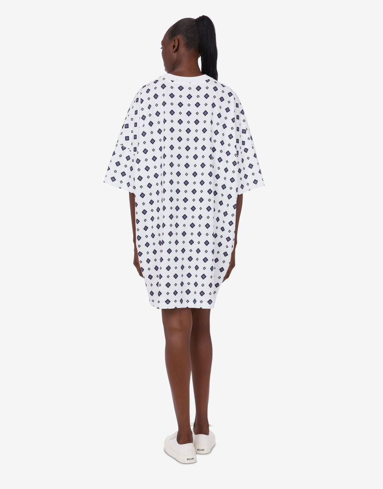 Moschino 泰迪熊有机棉针织连衣裙 白色 Moschino 2