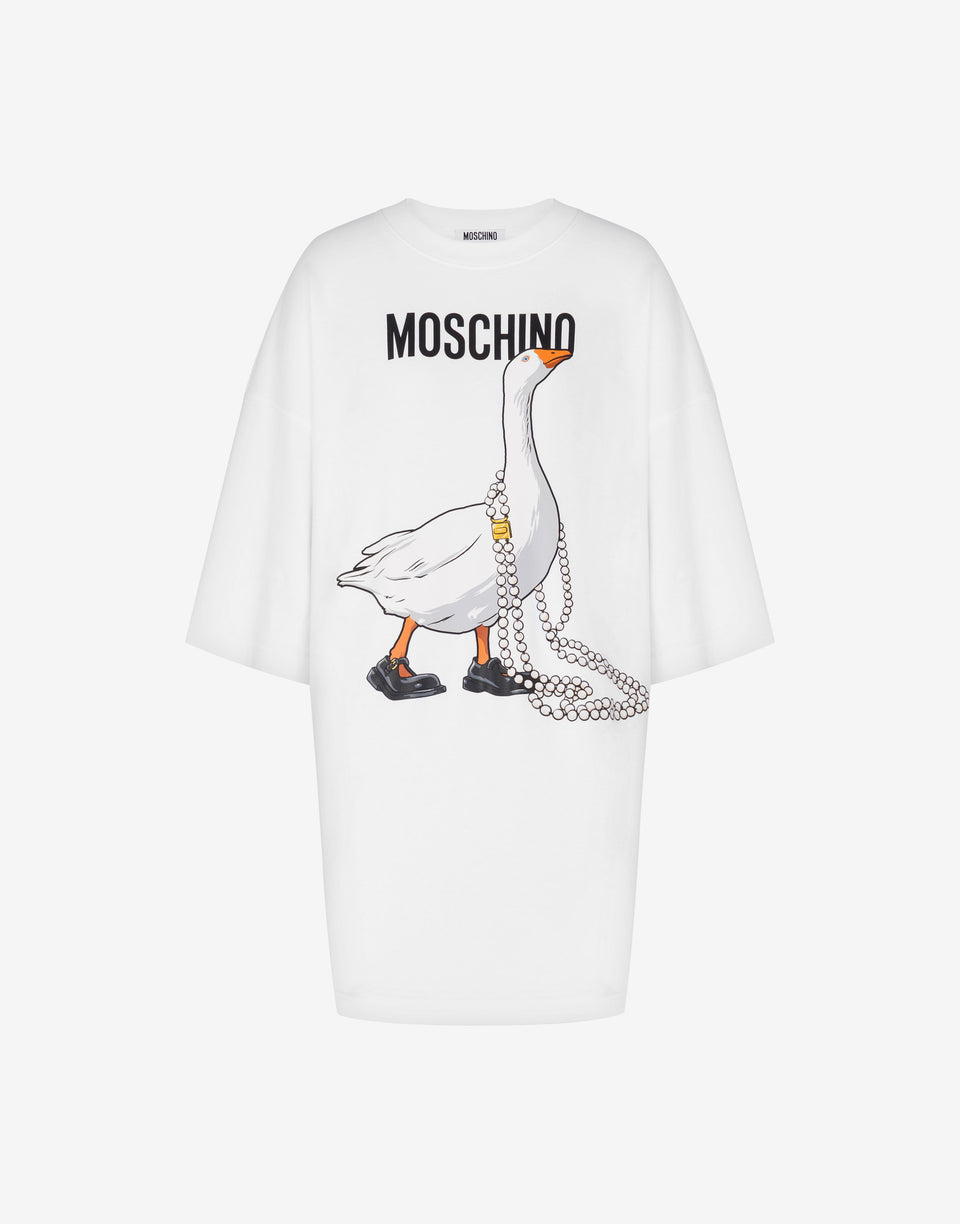 鹅绒厚棉裙 白色 Moschino 0