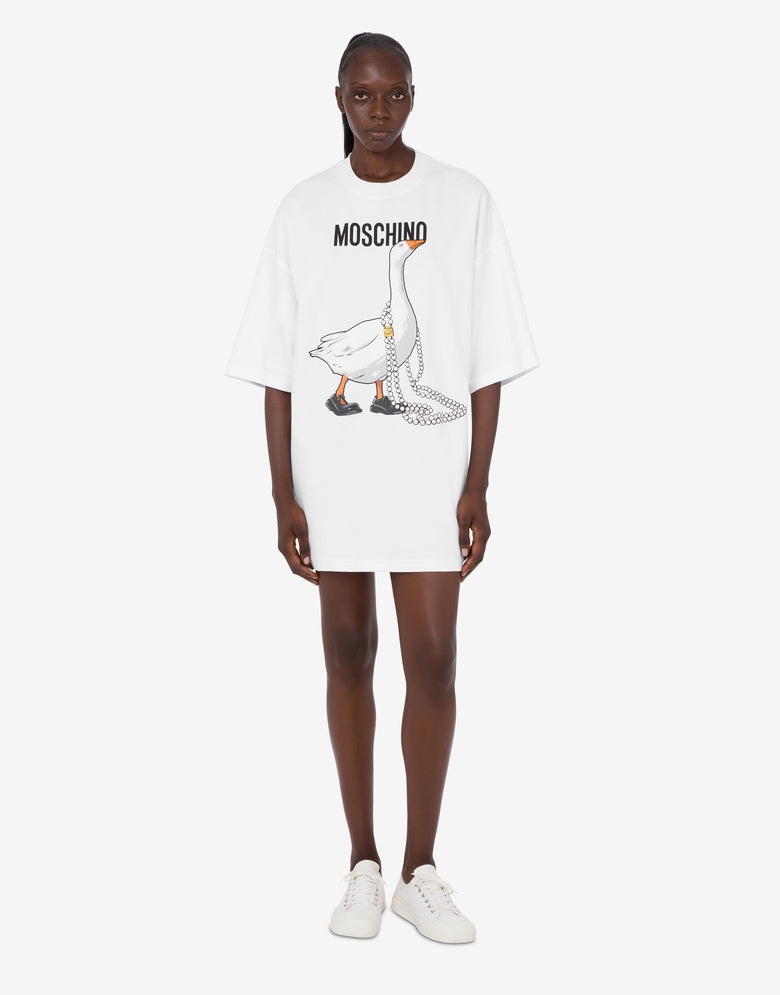 鹅绒厚棉裙 白色 Moschino 1