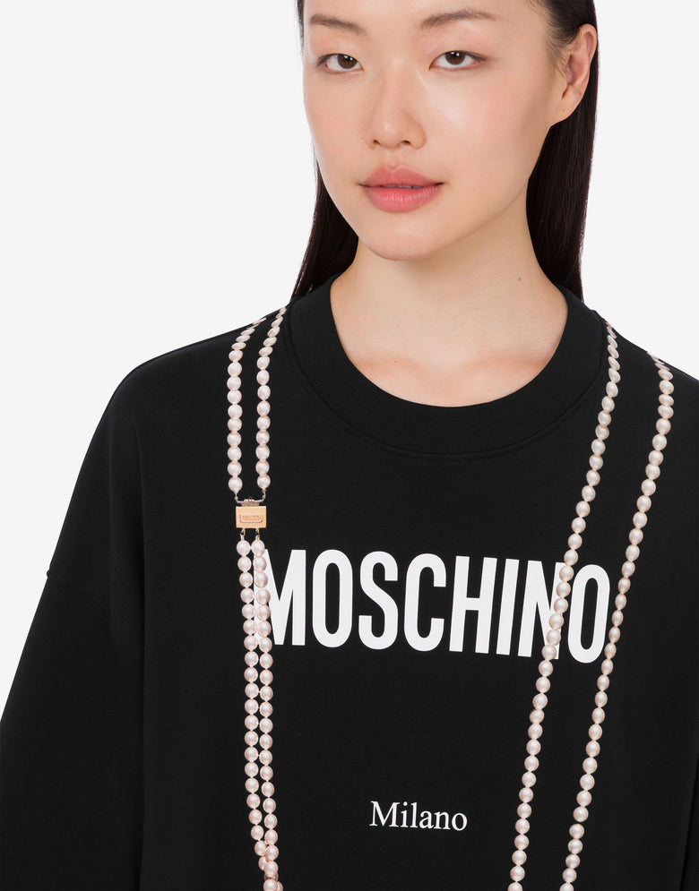 Printed heavy cotton dress Black Moschino 1