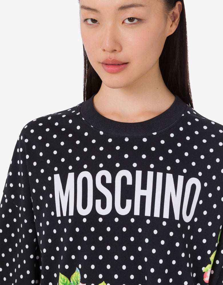 印花厚棉布连衣裙  黑色 Moschino 3