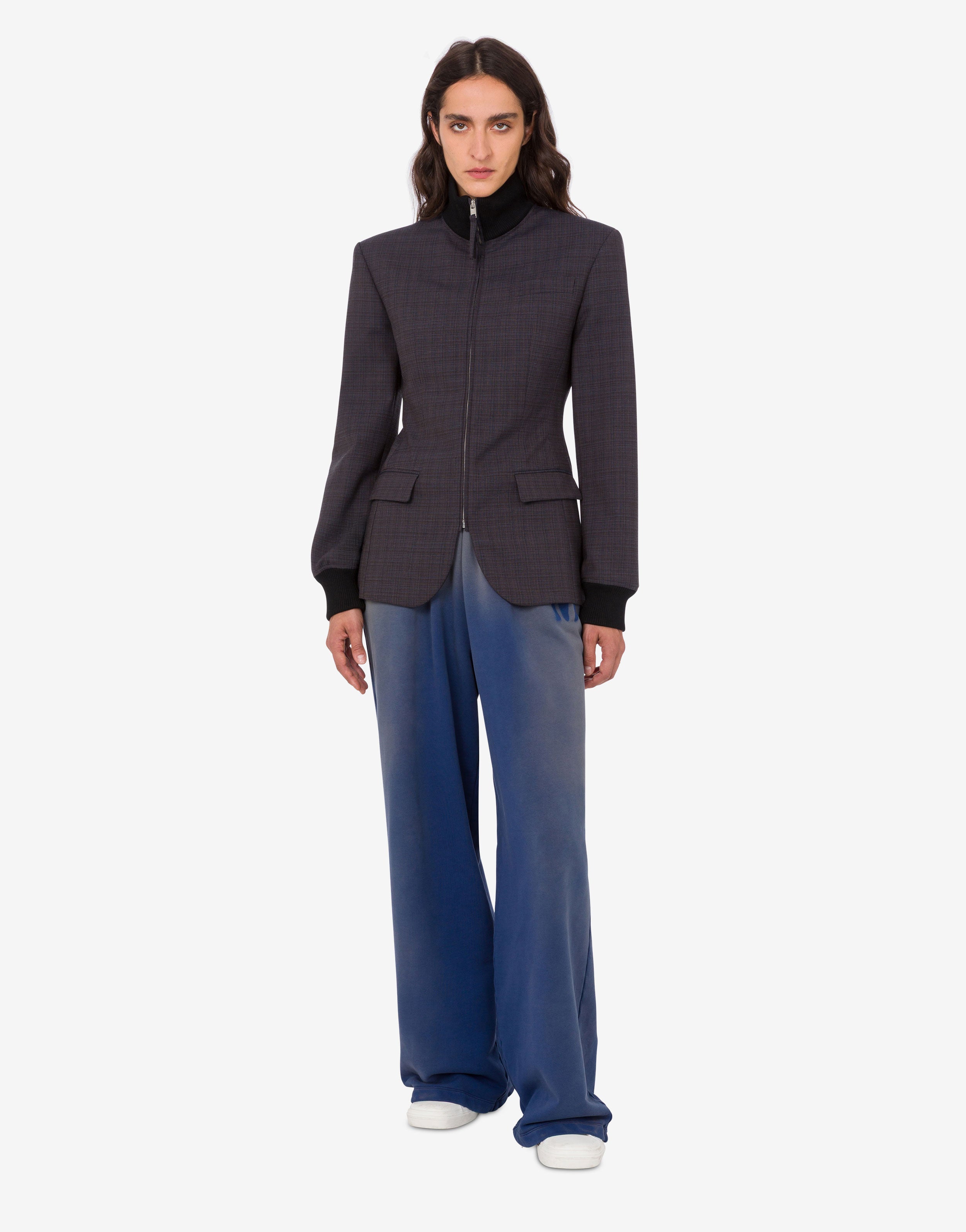 Stretch wool blend cloth jacket | Moschino