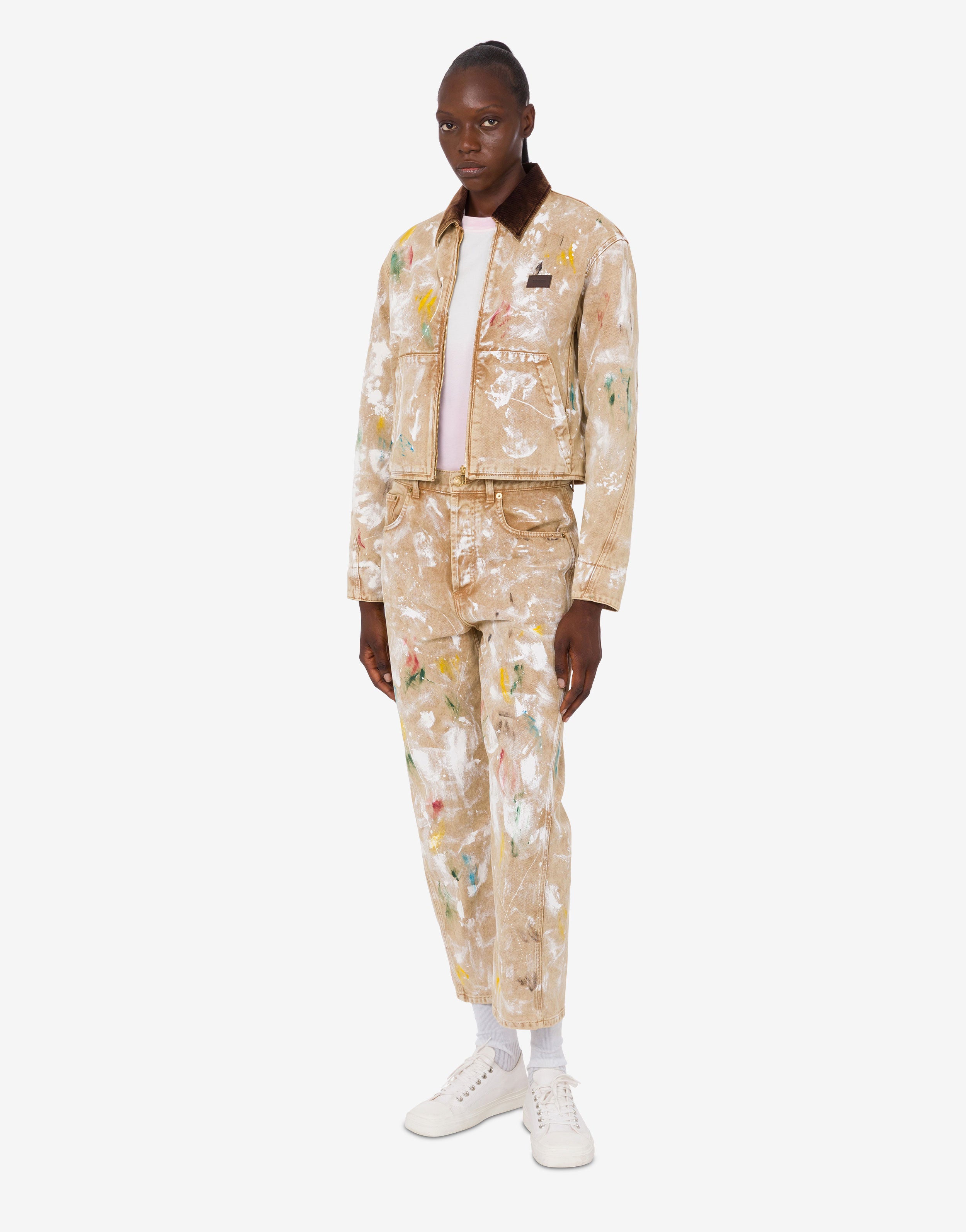 Printed cotton bull jacket | Moschino