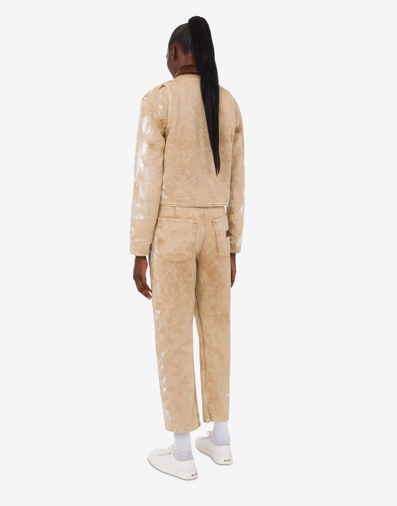 印花棉公牛夹克 米色 Moschino 2