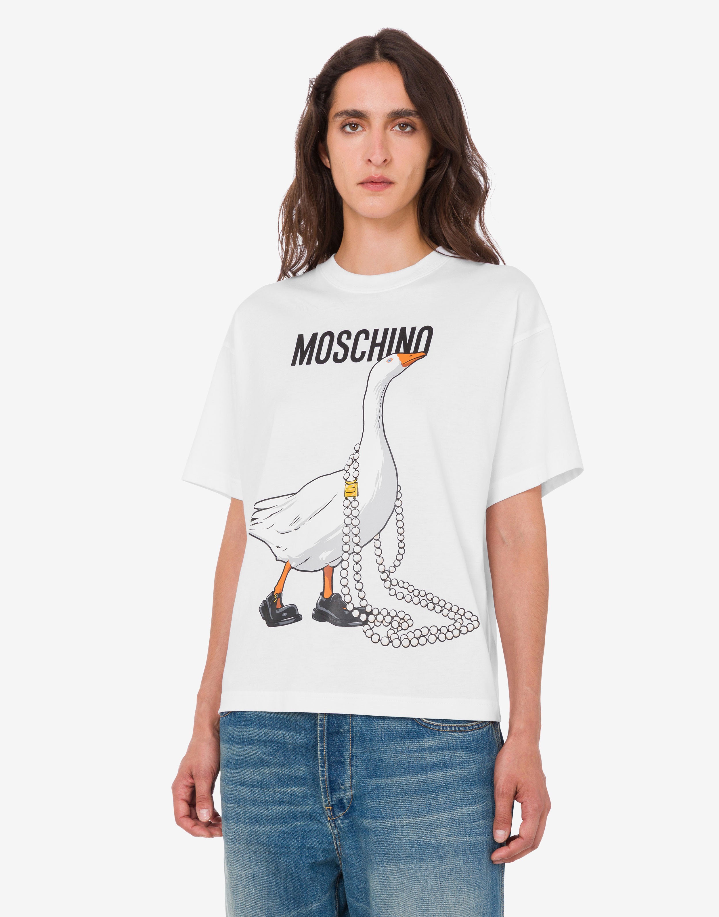 Goose organic cotton jersey T-shirt | Moschino