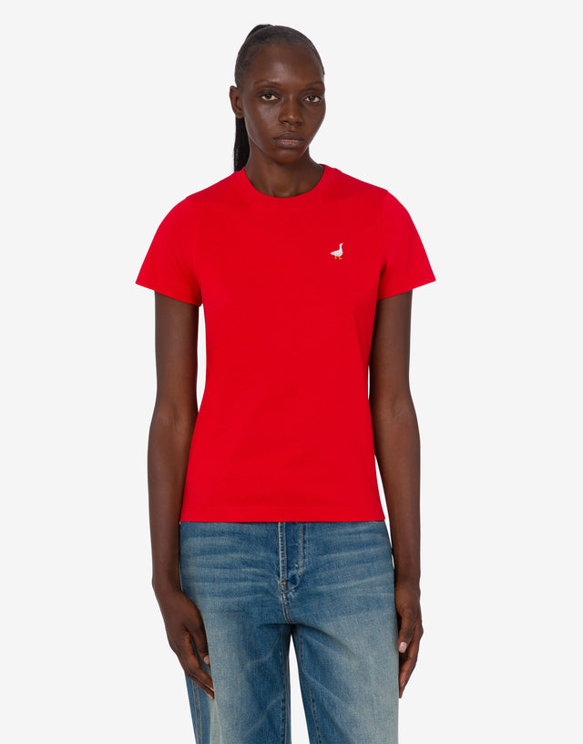 Goose organic cotton jersey T-shirt Red Moschino 0