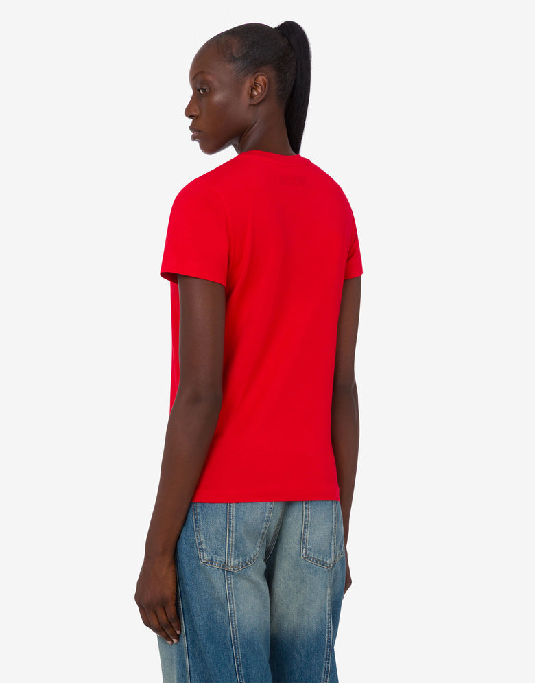 大鹅有机棉针织 T 恤 红色 Moschino 3