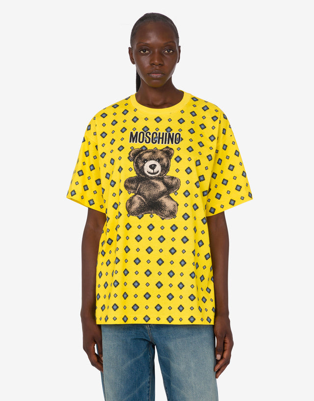 Moschino Teddy Bear organic cotton jersey T-shirt Yellow Moschino 0