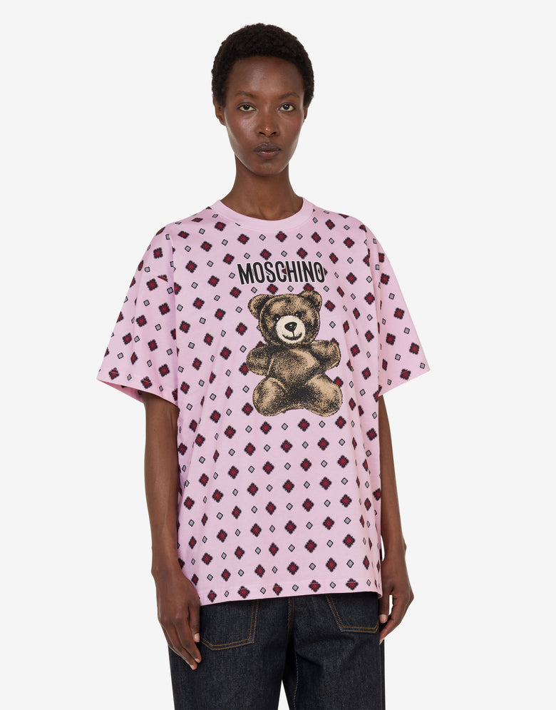 Moschino 泰迪熊有机棉针织 T 恤 浅粉色 Moschino 2