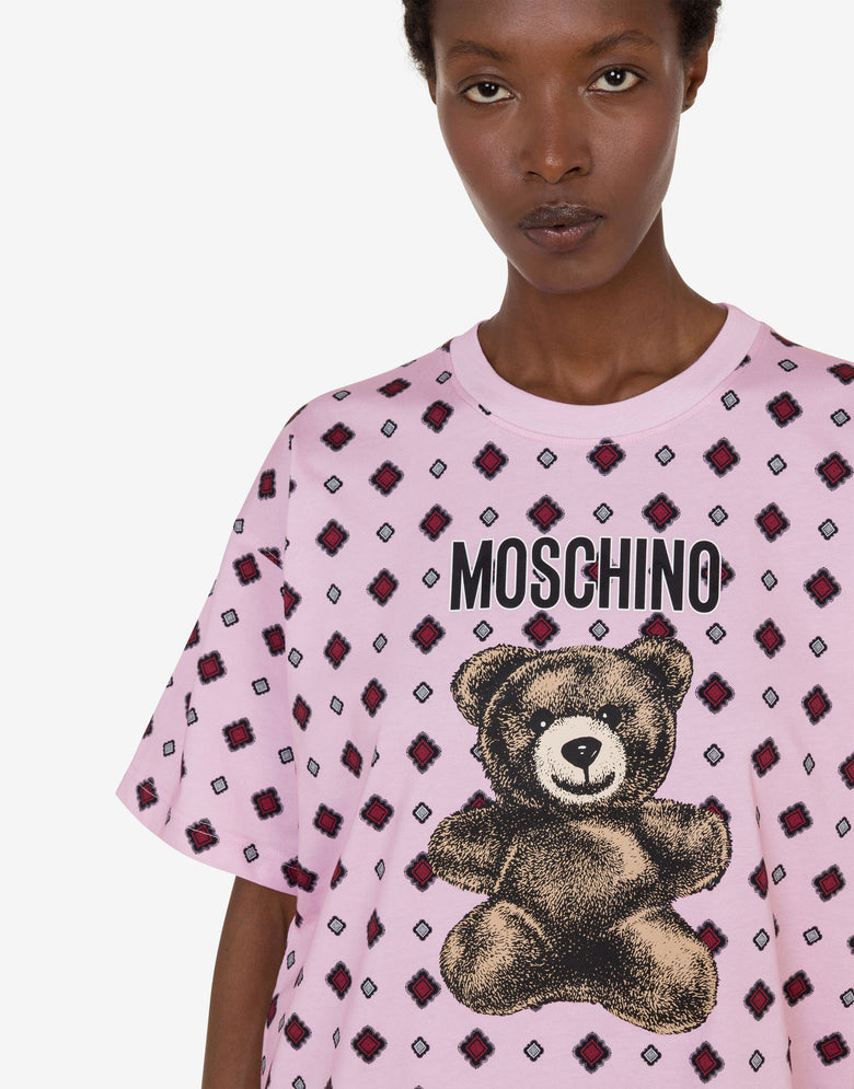 Moschino 泰迪熊有机棉针织 T 恤 浅粉色 Moschino 4