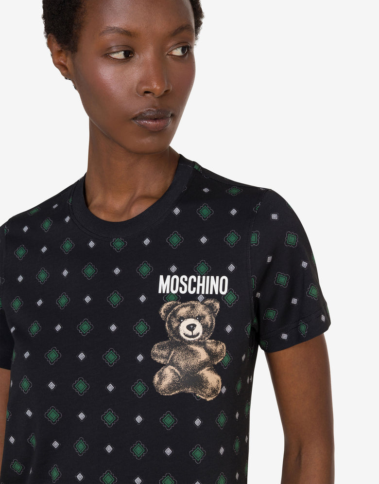 Moschino 泰迪熊有机棉针织 T 恤 黑色 Moschino 4