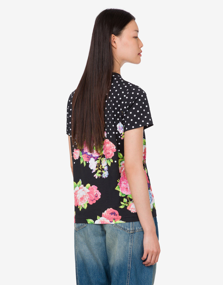 印花有机棉针织 T 恤 黑色 Moschino 3