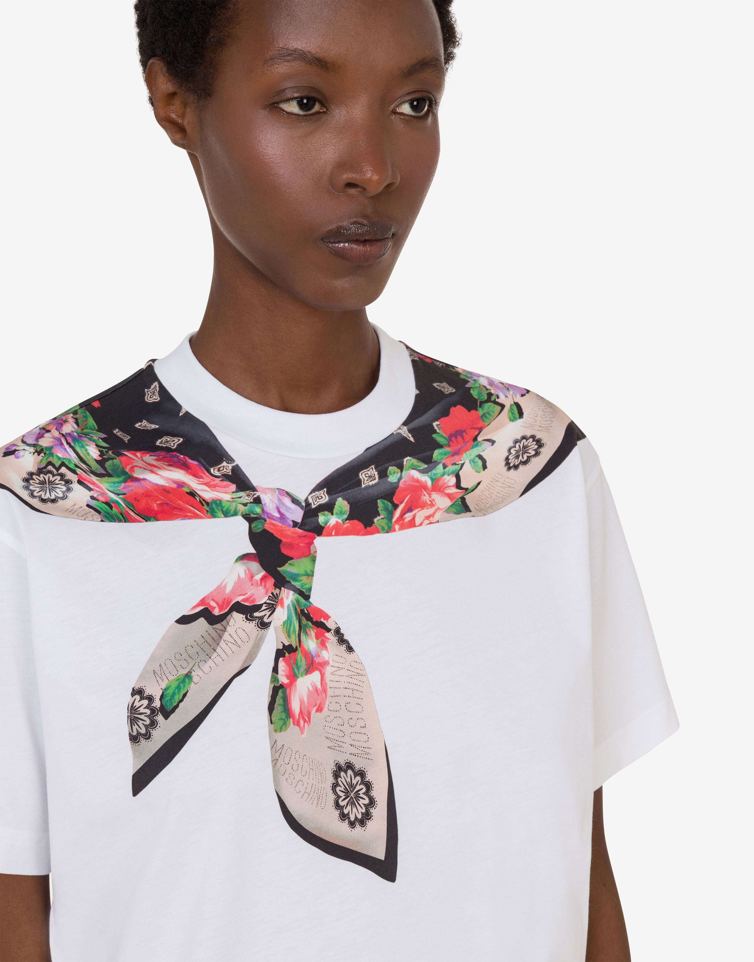 Printed organic cotton jersey T-shirt | Moschino