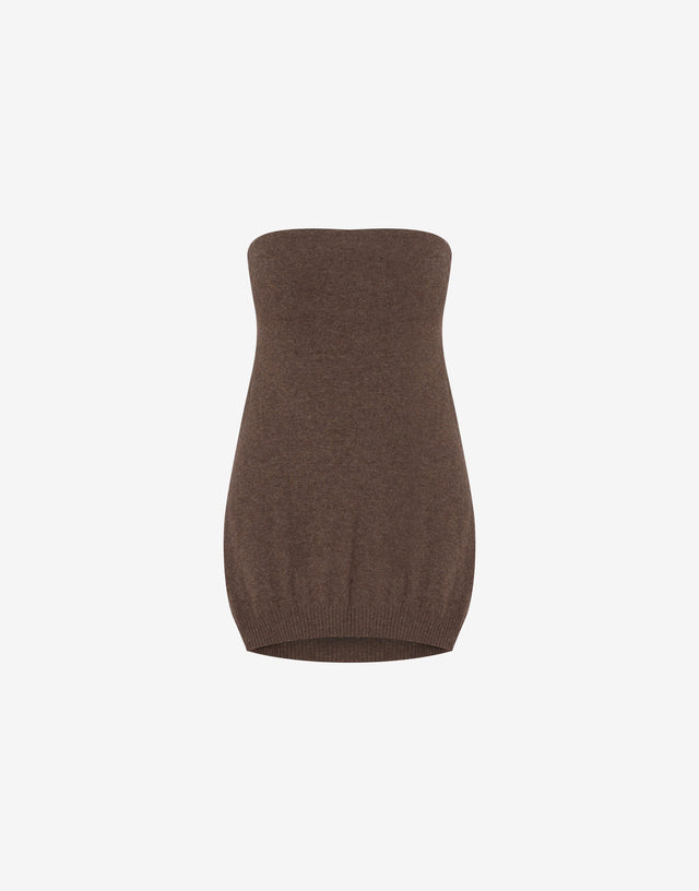 Wool and cashmere blend top Brown Moschino 0