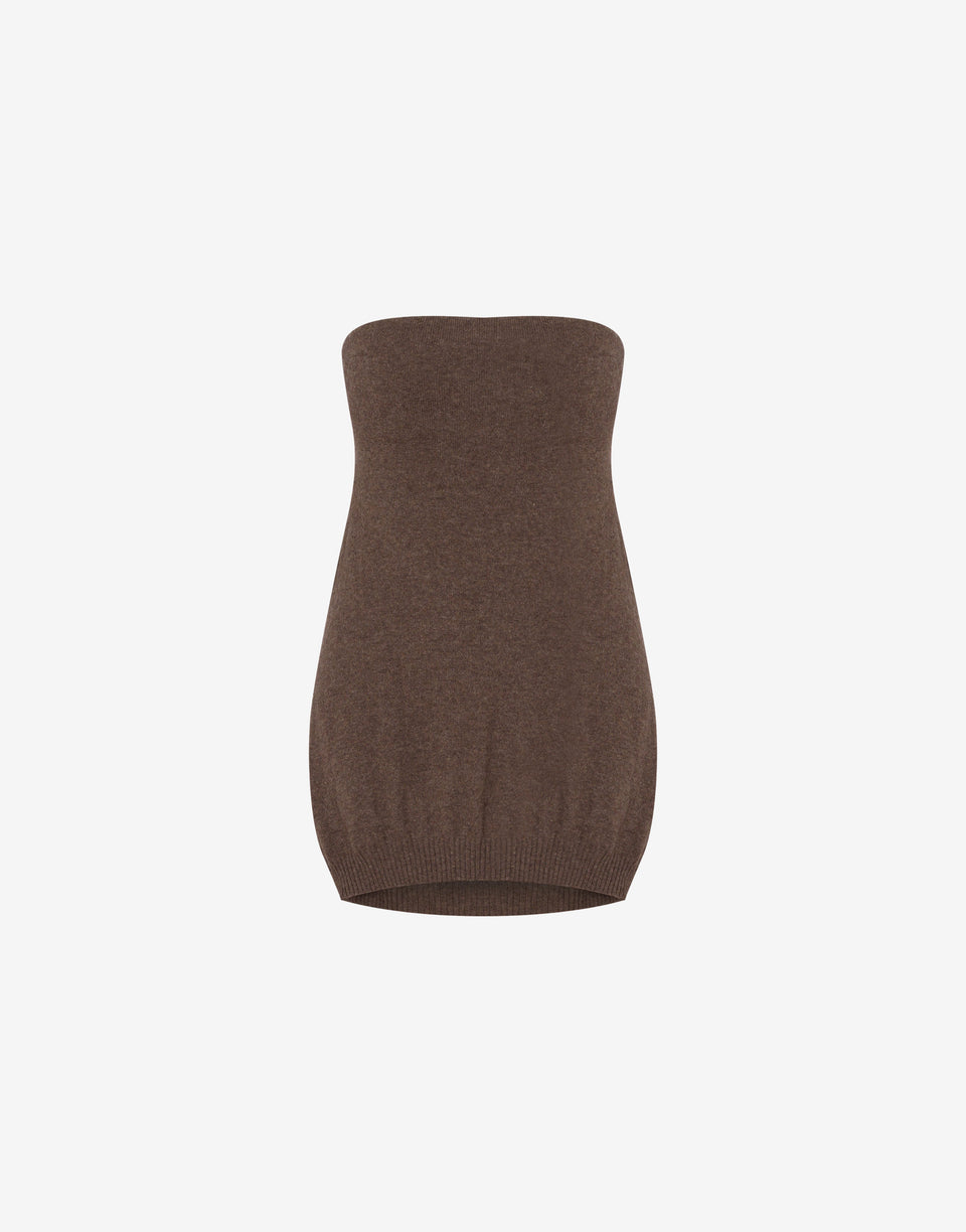 Wool and cashmere blend top Brown Moschino 0