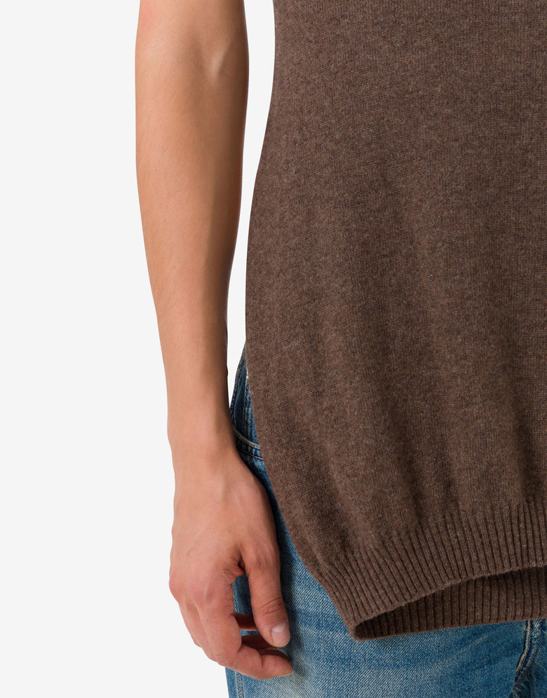 Wool and cashmere blend top Brown Moschino 4