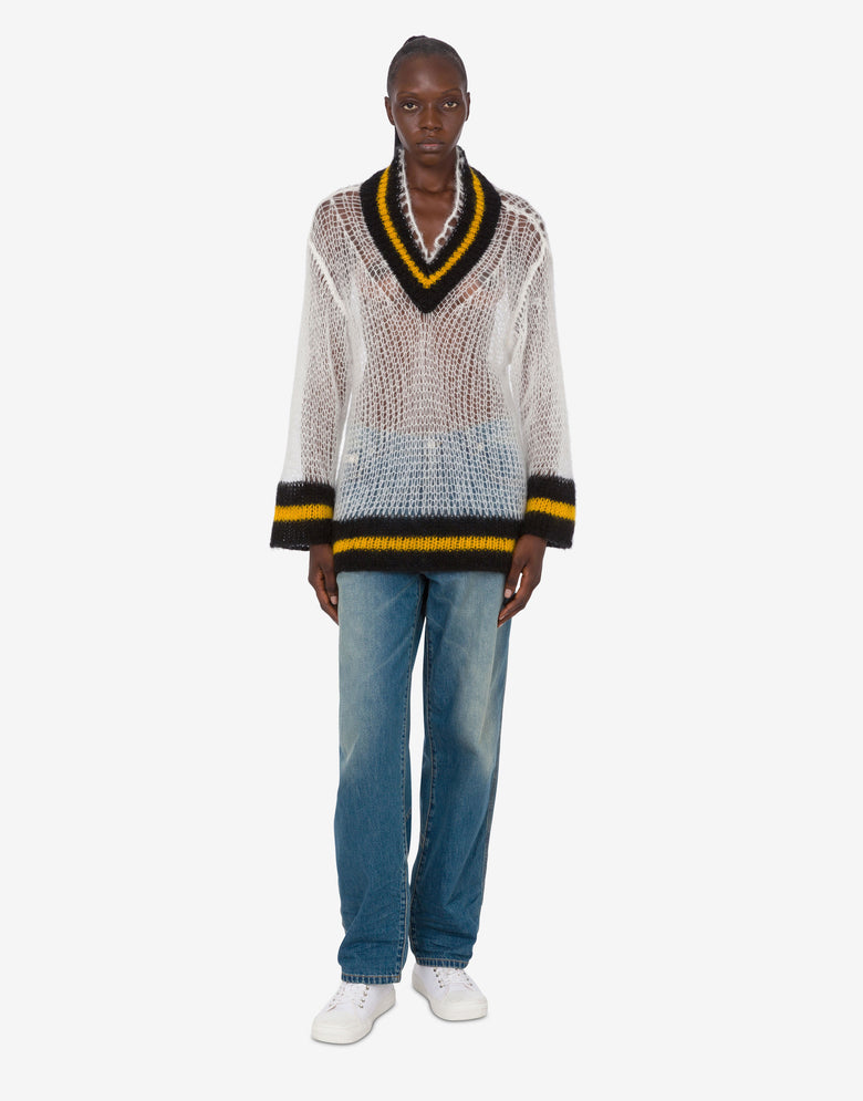 Jersey de mezcla de alpaca Blanco Moschino 2