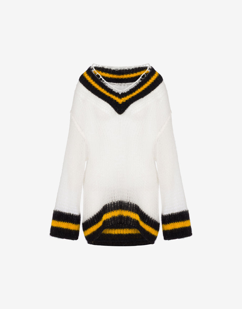 Jersey de mezcla de alpaca Blanco Moschino 4
