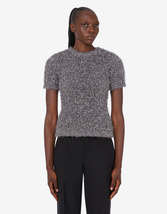 金属效果针织布 银色 Moschino 1