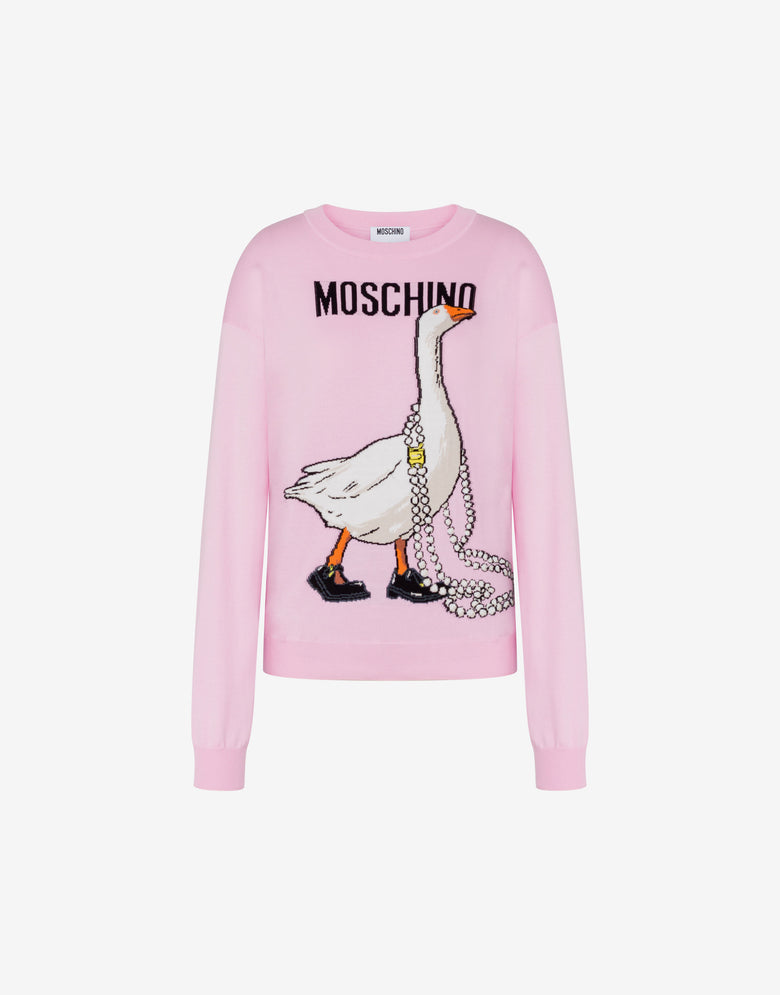 鹅纯棉套头衫 糖果粉色 Moschino 3