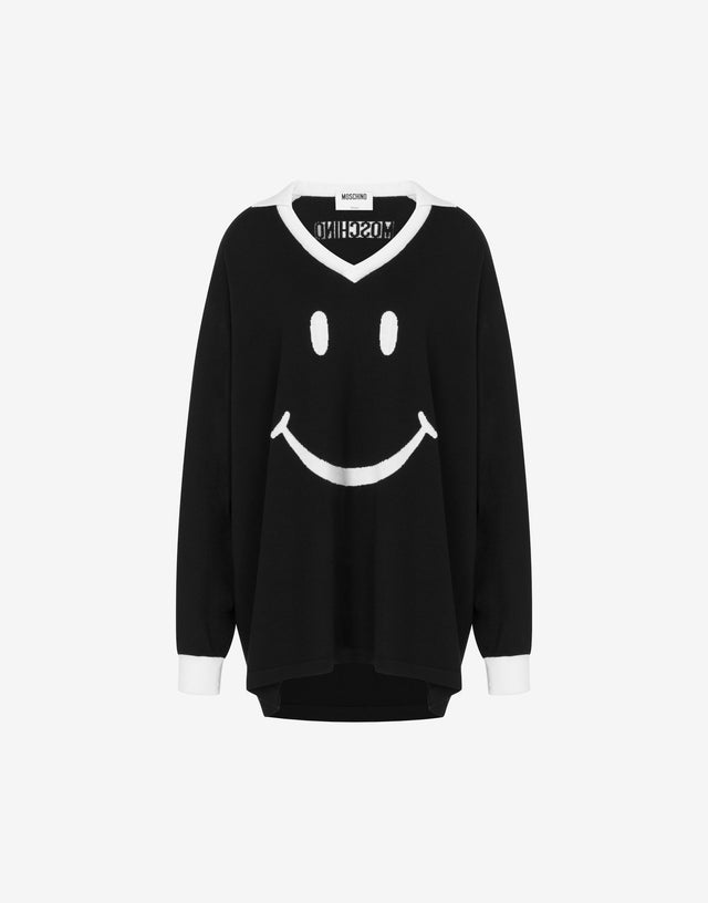 Smiley® 超细美利奴羊毛衫 黑色 Moschino 0