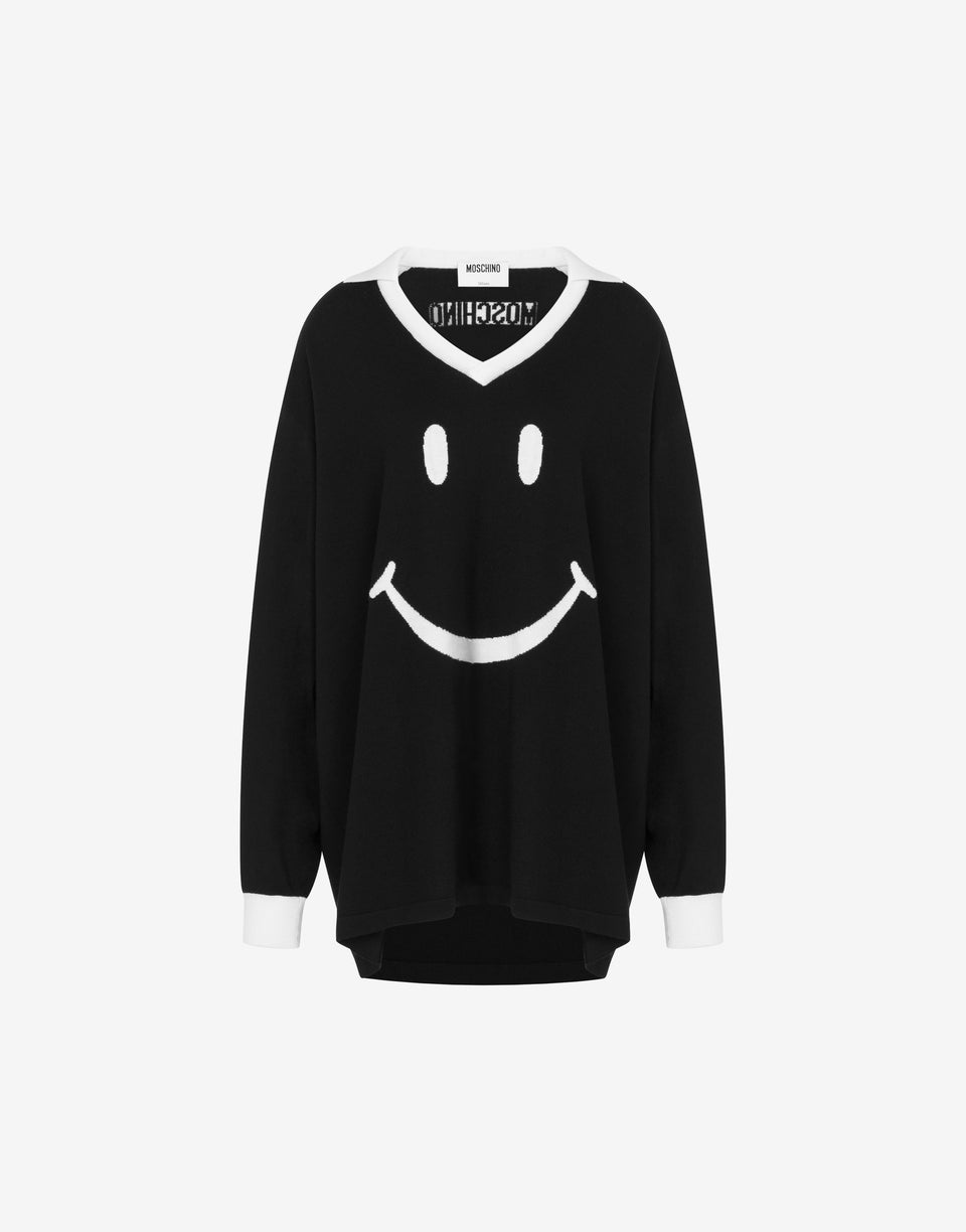 Smiley® 超细美利奴羊毛衫 黑色 Moschino 0