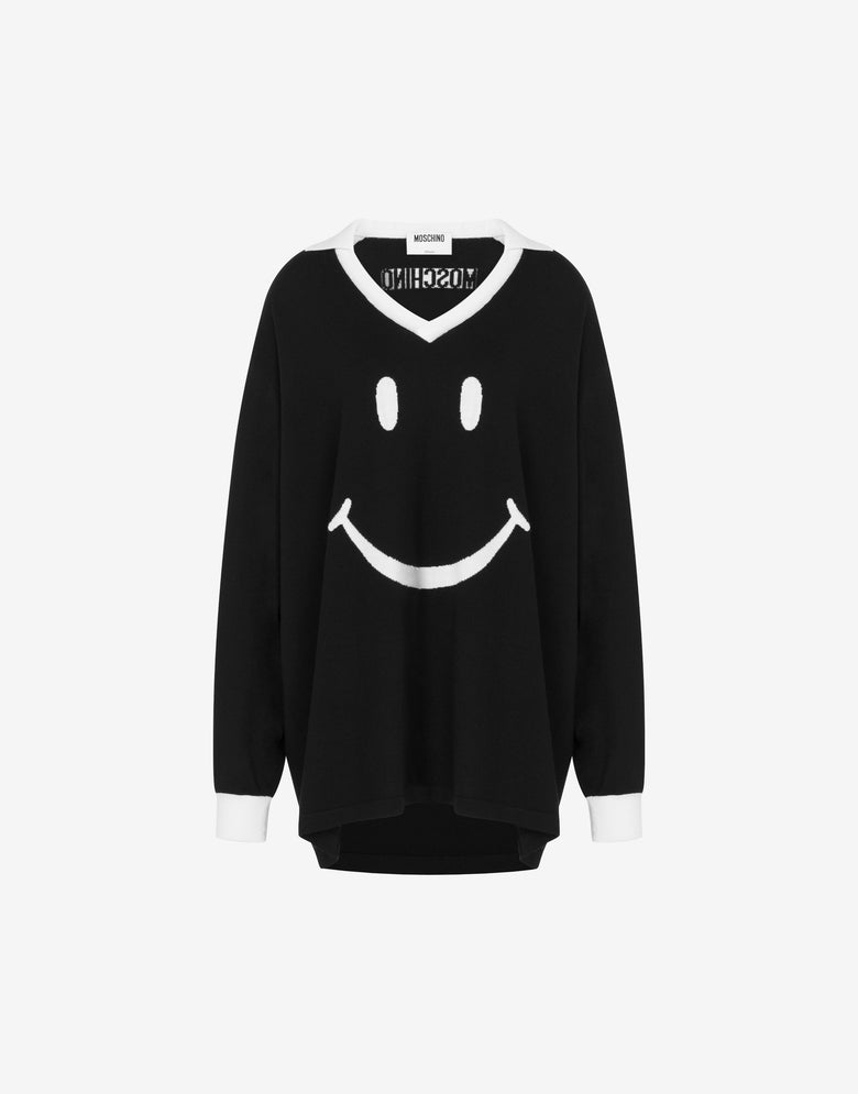 Smiley® 超细美利奴羊毛衫 黑色 Moschino 4