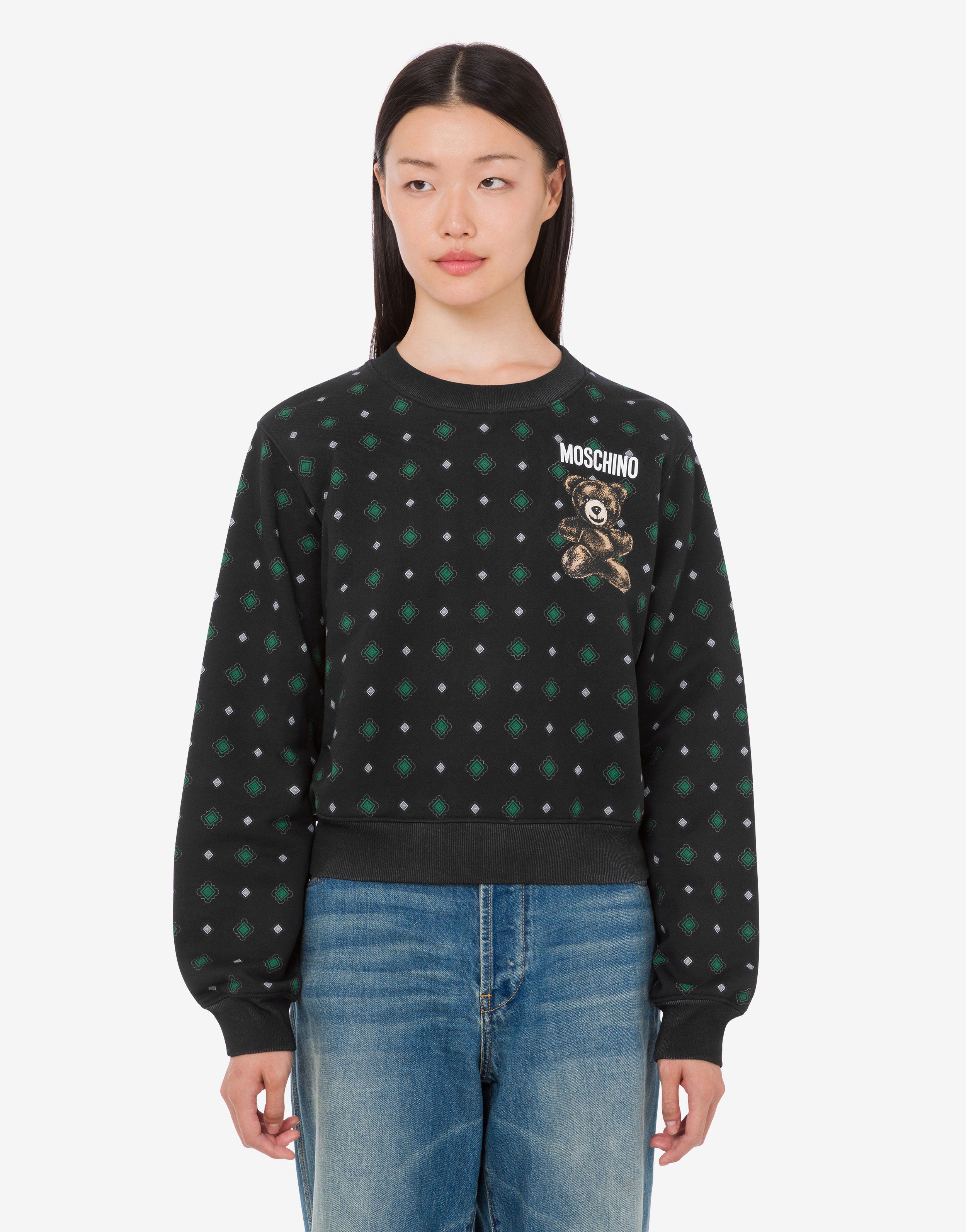MOSCHINO クマ柄 長袖セーター Moschino Teddy Bear Organic Cotton Sweatshirt | Moschino