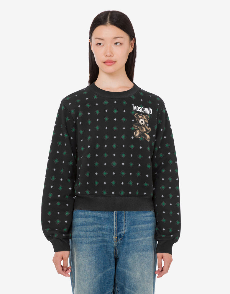 Moschino Teddy Bear Organic Cotton Sweatshirt Black Moschino 2