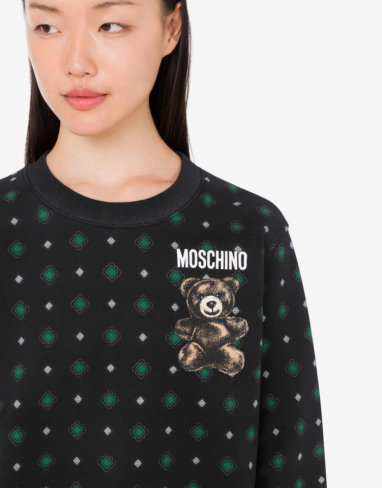 Moschino Teddy Bear Organic Cotton Sweatshirt Black Moschino 4