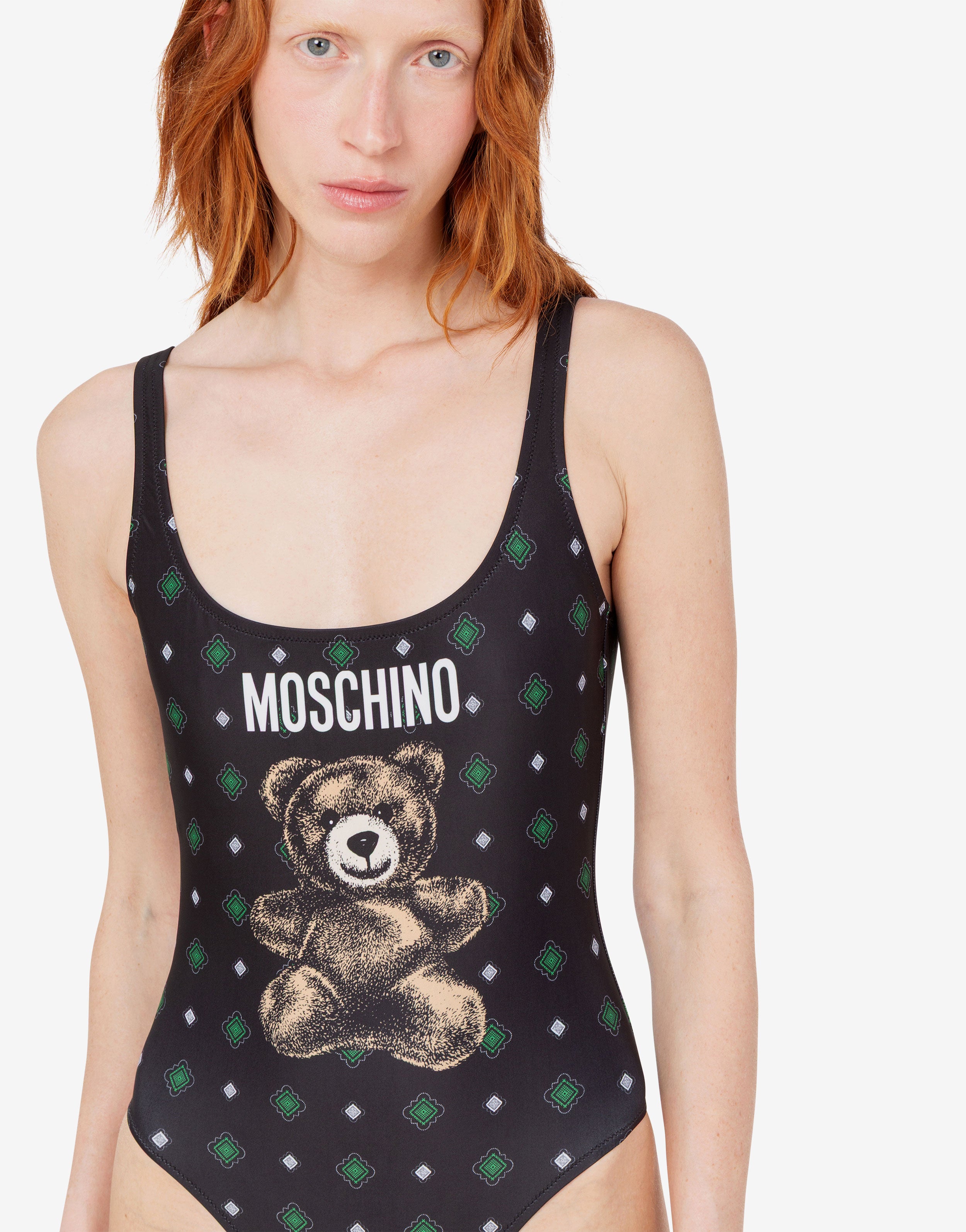 Moschino Teddy Bear Lycra One Piece Swimsuit | Moschino