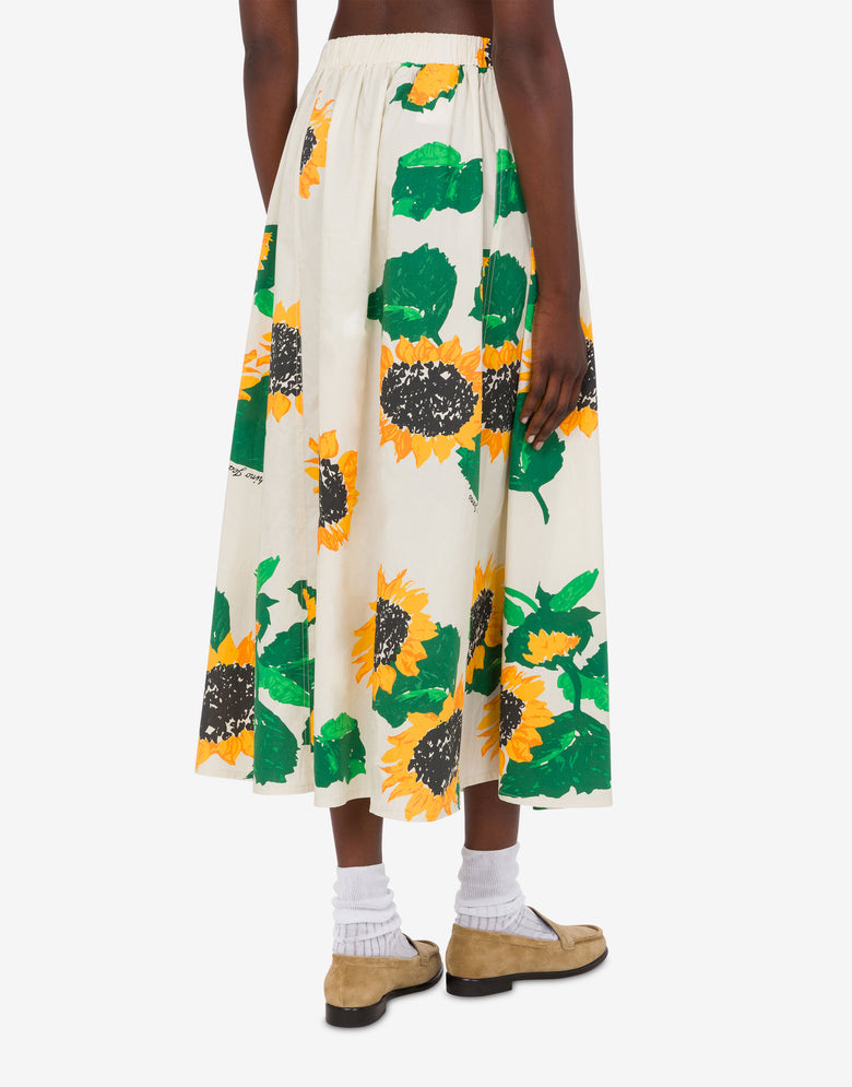 印花棉府绸半身裙 白色 Moschino Jeans 2