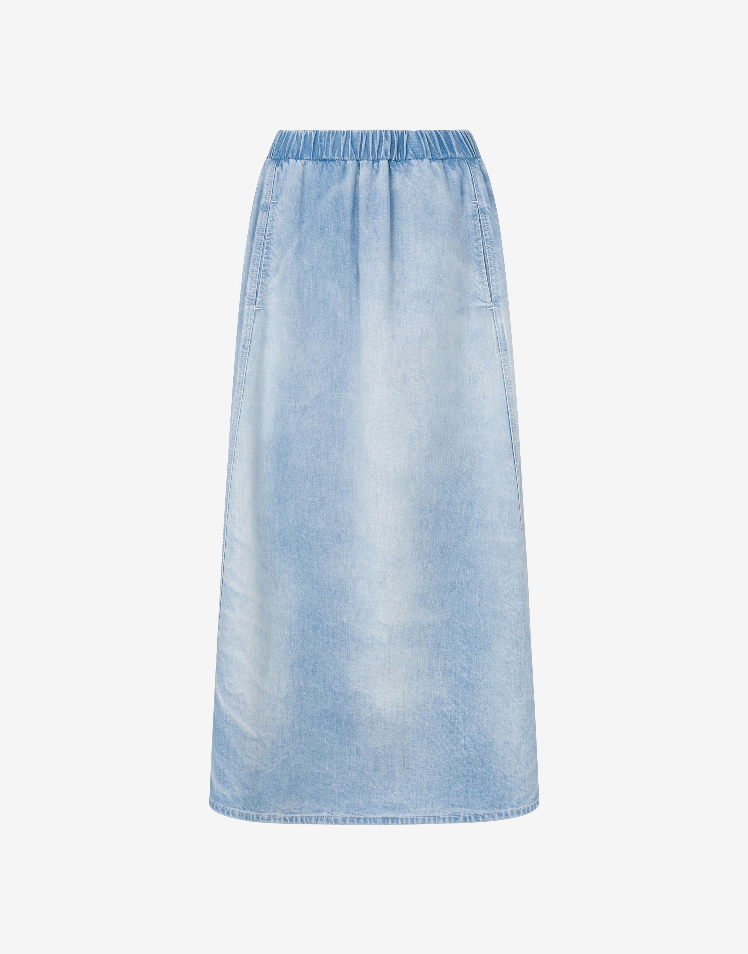 Falda de denim de algodón ligero