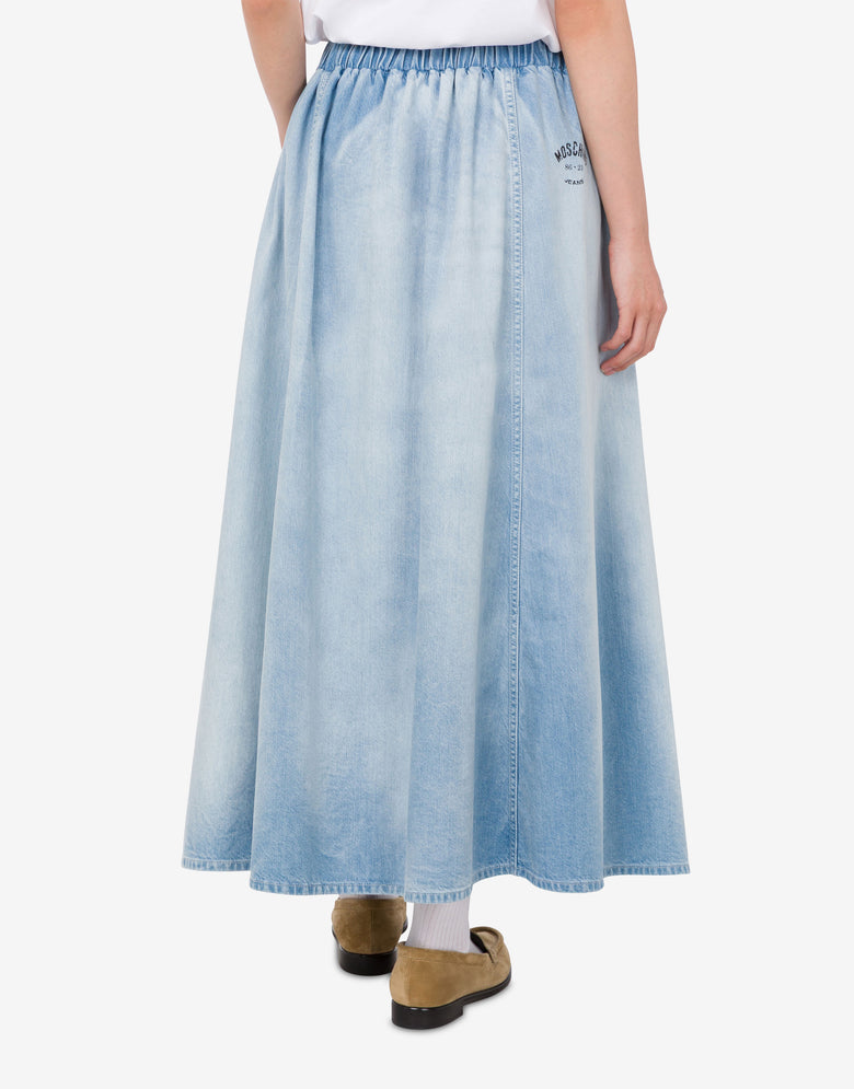 Lightweight cotton denim skirt Blue Denim Moschino Jeans 2