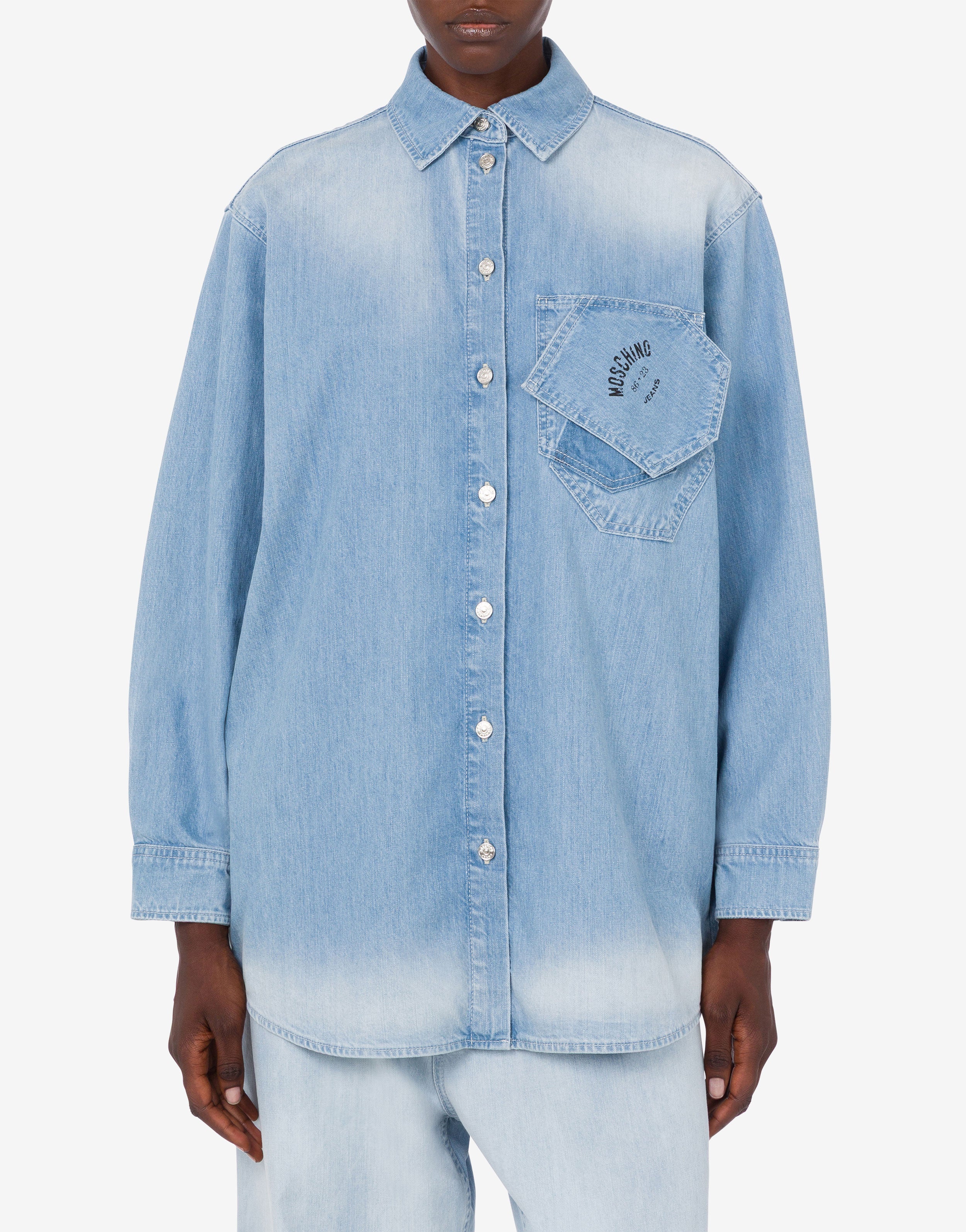 MOSCHINO　JEANSシャツ MOSCHINO JEANS ロゴ シャツ | ホワイト | FARFETCH JP