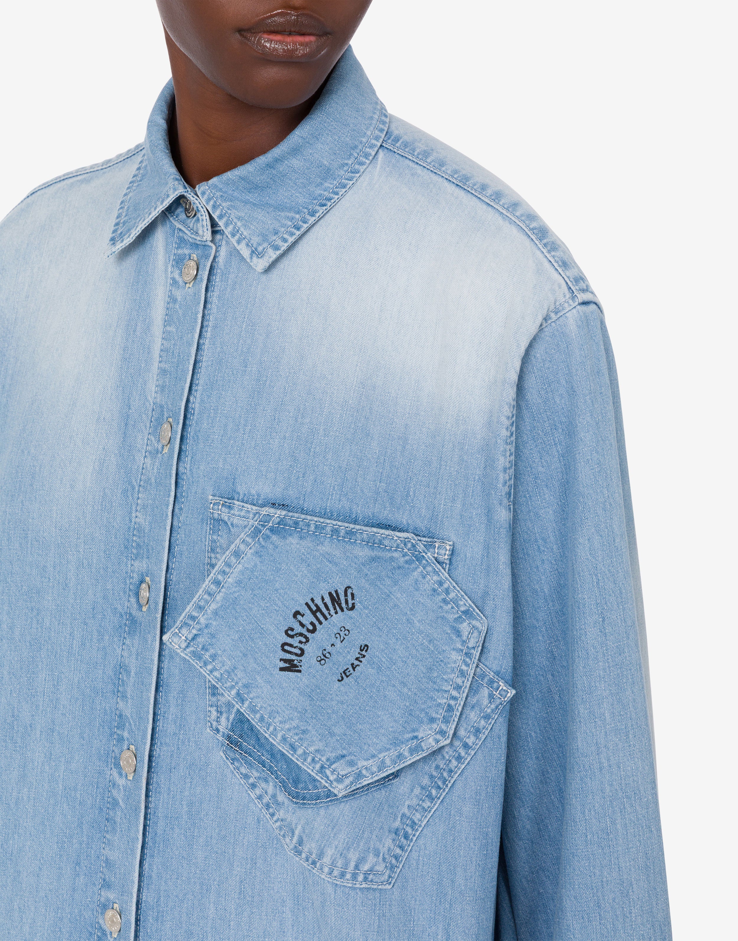 MOSCHINO JEANS レディース シャツ ギルト: ウィメンズ | MOSCHINO JEANS | デニムシャツ