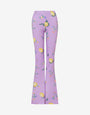 Printed technical jersey leggings