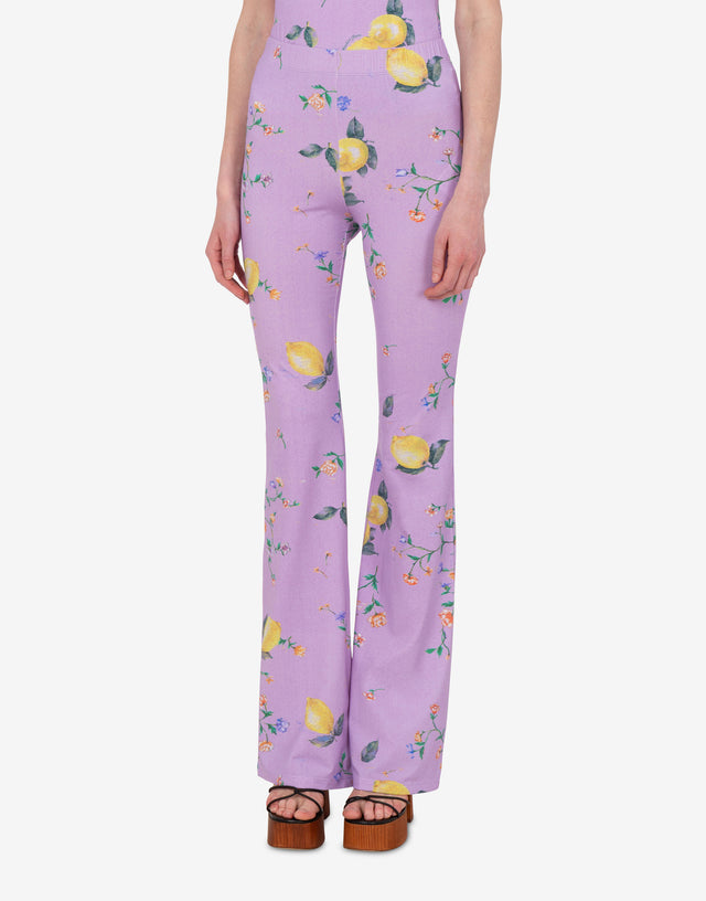 Leggings de jersey técnico estampado Light purple Moschino Jeans 1