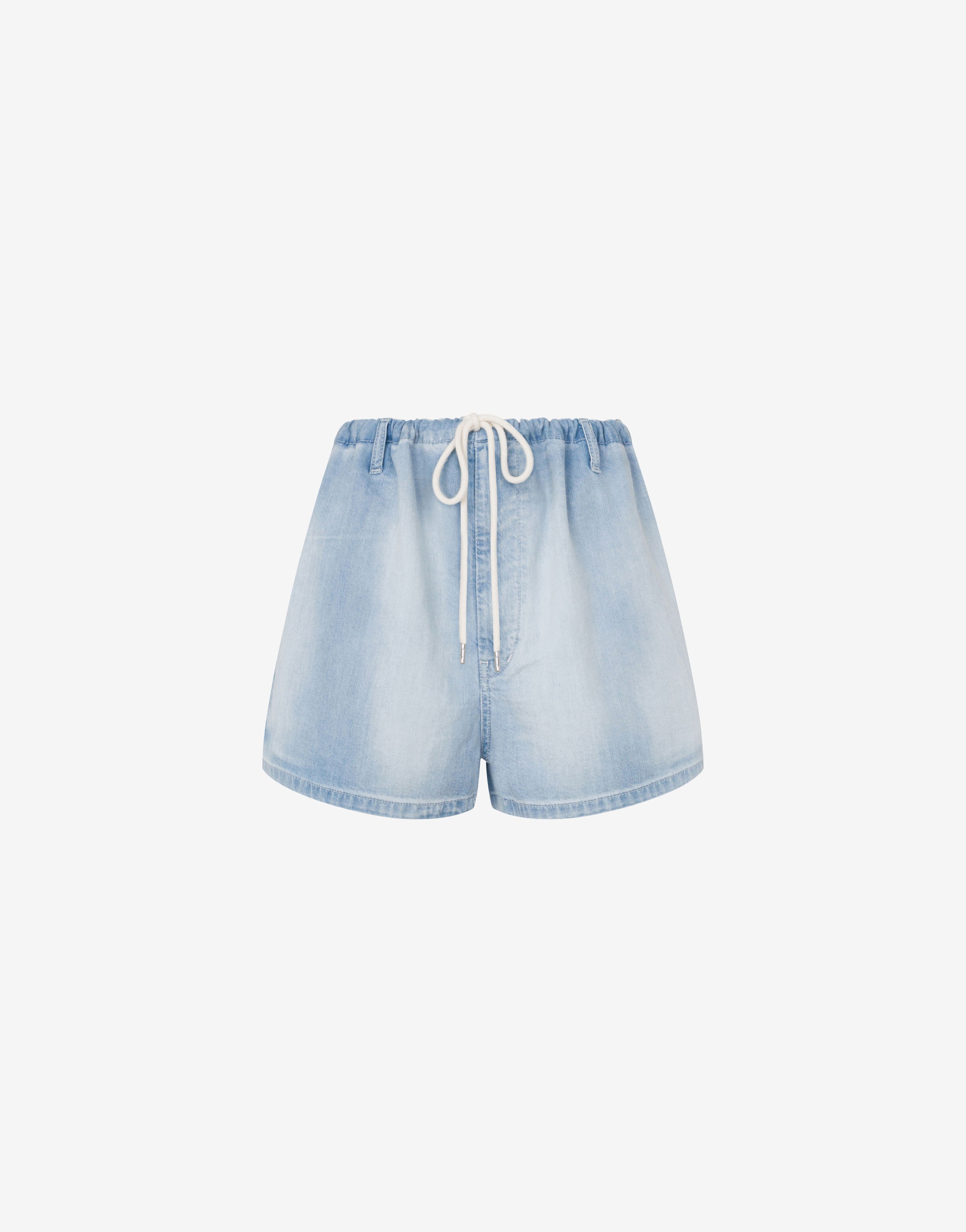Lightweight cotton denim shorts