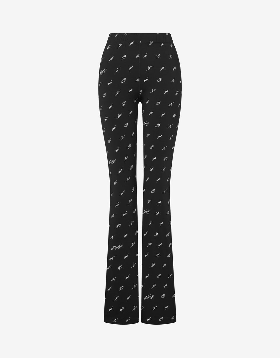 Leggings de jersey técnico estampado Negro Moschino Jeans 0
