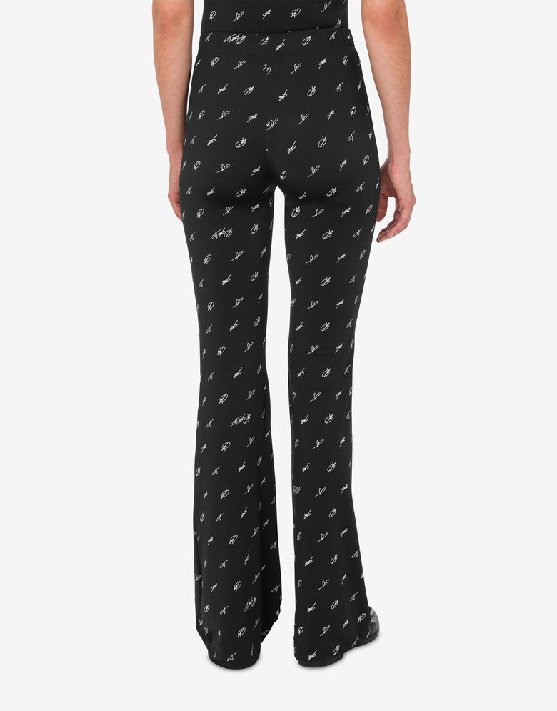 Leggings de jersey técnico estampado Negro Moschino Jeans 2